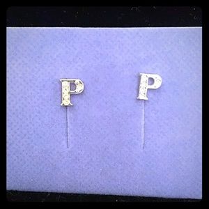 Avon Pave Initial Earrings